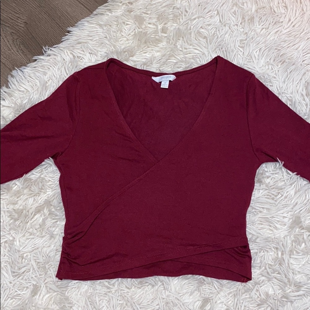CUTE FRONT WRAP SHIRT